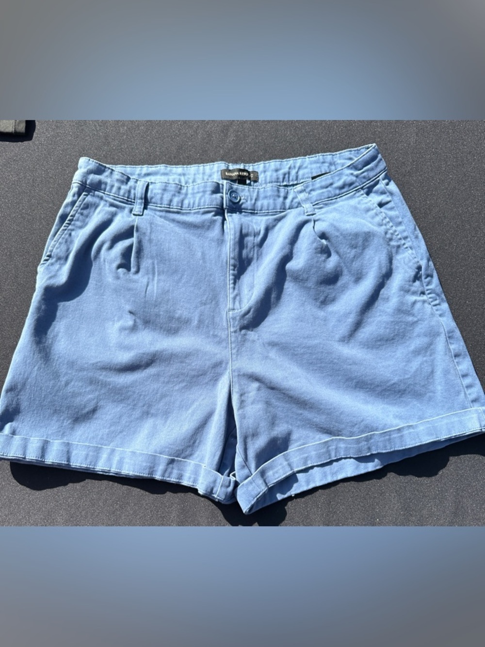 Banana Republic Blue Chino Shorts Size 14 Classic Mid Rise Casual